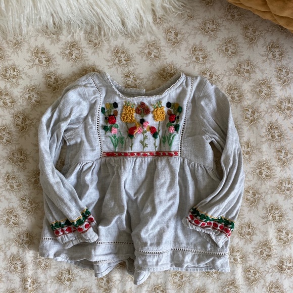 Zara Other - Zara | baby girl embroidered floral blouse